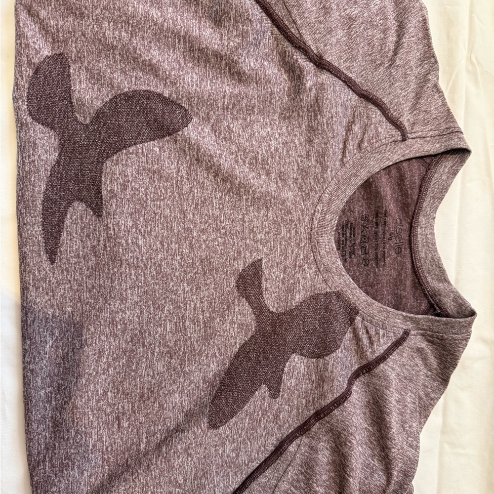 Oiselle flyte long sleeve top, Heathered Purple